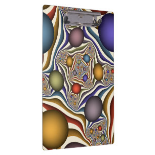 Carpeta De Pinza Arte abstracto fractal moderno y colorido que vuel