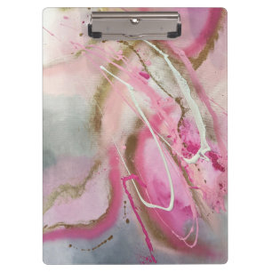 Carpeta De Pinza Arte abstracto pastel rosado en canvass