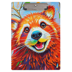 Carpeta De Pinza Arte animal abstracto de Happy Bear Expressive