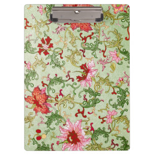 Carpeta De Pinza Arte Antiguo Chinoiserie Floral Chino Art Nouveau
