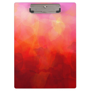 Carpeta De Pinza Arte de Acuarela en Rojos, Naranja y Amarillo