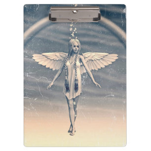 Carpeta De Pinza Arte de arcoíris del ángel de la guarda vintage
