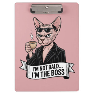 Carpeta De Pinza Arte de café con gato Sphynx jefe