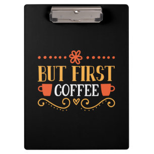 Carpeta De Pinza Arte De Café Pero Primer Café