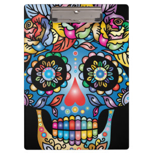 Carpeta De Pinza Arte de Cráneo de Azúcar, Día de Muertos