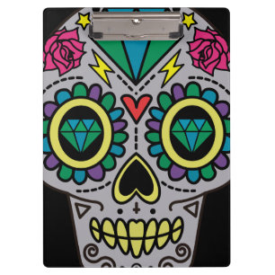 Carpeta De Pinza Arte de Cráneo de Azúcar, Día de Muertos
