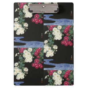 Carpeta De Pinza Arte de Crisantemo Vintage Ohara Koson