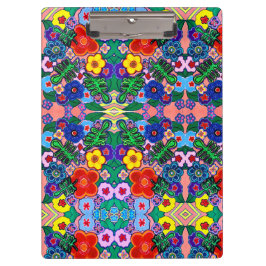 Carpeta De Pinza Arte de flores luminosas abstractas