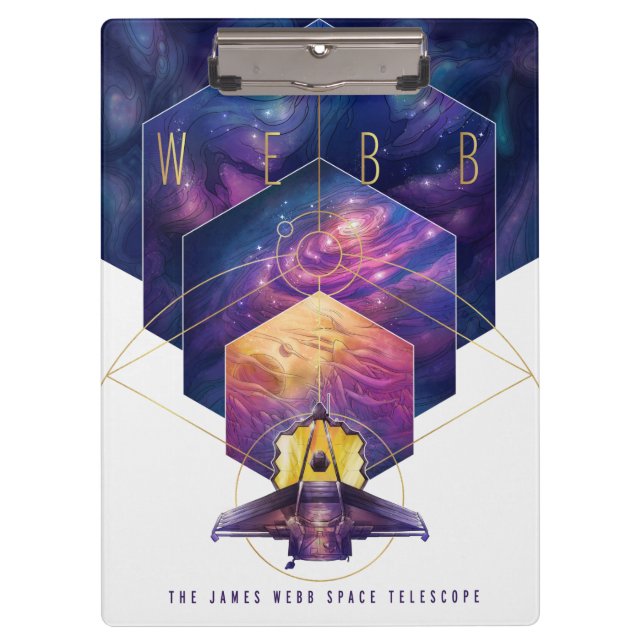 Carpeta De Pinza Arte de Ilustracion del telescopio espacial James  (Anverso)