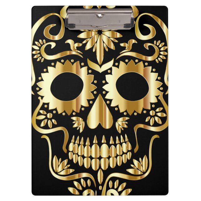 Carpeta De Pinza Arte de la calavera del azúcar, Día del Negro Muer (Anverso)