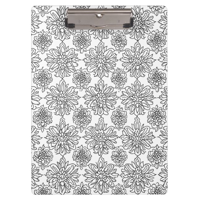 Carpeta De Pinza Arte de líneas de crisantemo (Anverso)