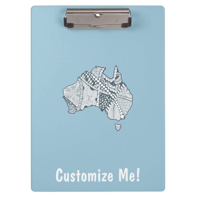 Carpeta De Pinza Arte de mapas de Australia (Anverso)