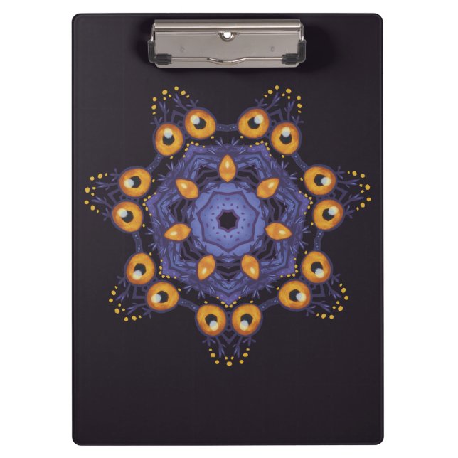 Carpeta De Pinza Arte de monstruo mandala lindo espeluznante de cri (Anverso)