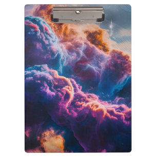 Carpeta De Pinza Arte de Nebulosa Espacial Abstracta - Cósmico Colo