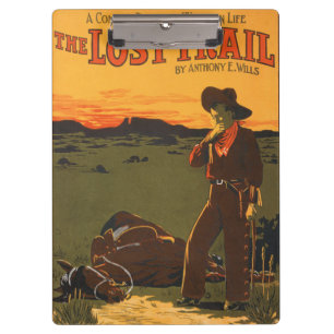 Carpeta De Pinza Arte de pared occidental puesta de sol de vaquero 