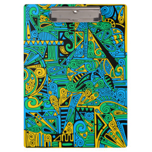 Carpeta De Pinza Arte de patrón pintado a mano y digitalmente 21