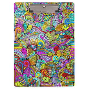 Carpeta De Pinza Arte de patrón pintado a mano y digitalmente 6