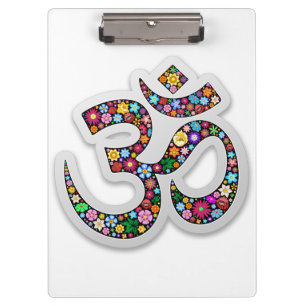 Carpeta De Pinza Arte de Símbolo Floral Namaste