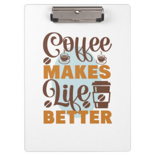 Carpeta De Pinza Arte del Café el Café Hace que la Vida sea Mejor