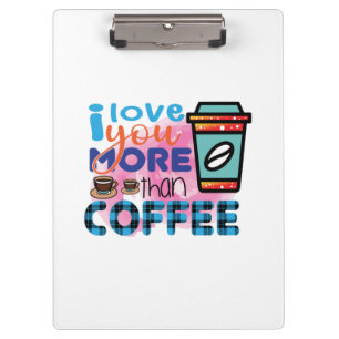 Carpeta De Pinza Arte del café Te Amo Más Que Café