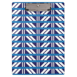 Carpeta De Pinza Arte étnico letón letón azul y blanco