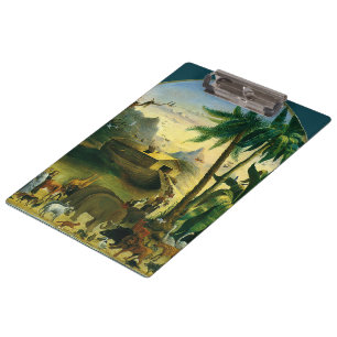 Carpeta De Pinza Arte Folclórico Victoriano Antiguo, Arca de Noé de