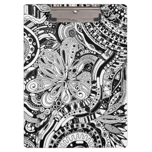 Carpeta De Pinza Arte geométrico en blanco y negro 15