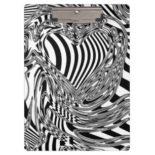 Carpeta De Pinza Arte Geométrico Negro Y Blanco 12