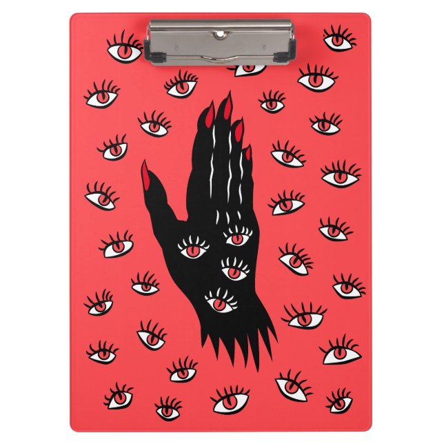 Carpeta De Pinza Arte gótico de Halloween - Ojos espeluznantes de m (Anverso)