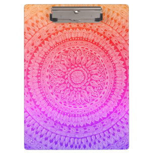 Carpeta De Pinza Arte Original de Mandala Multicolor