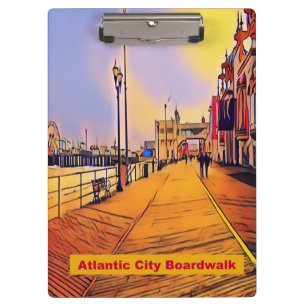 Carpeta De Pinza Arte Pop de Paseo Marítimo de Playa