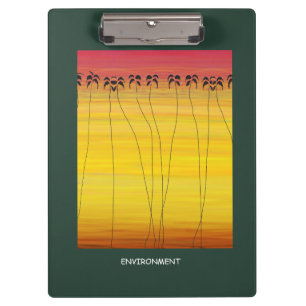 Carpeta De Pinza Arte, puesta de sol y medio ambiente en África
