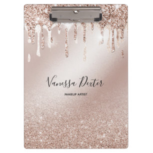 Carpeta De Pinza Artista de maquillaje azotes Chispas Dritas Rosa O