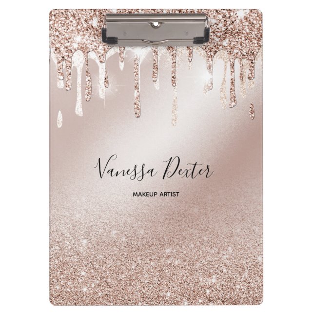 Carpeta De Pinza Artista de maquillaje azotes Chispas Dritas Rosa O (Anverso)