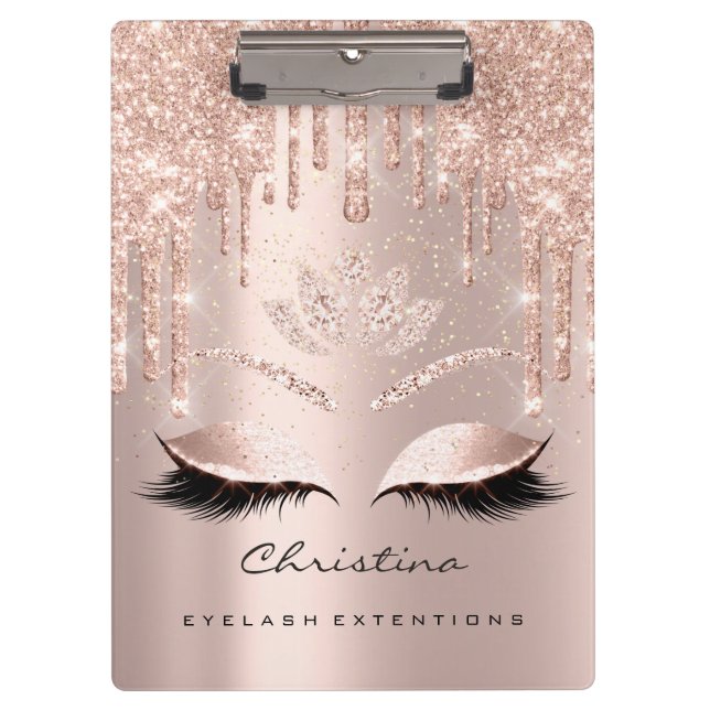 Carpeta De Pinza Artista de maquillaje Browns Lashes Chispa Confett (Anverso)