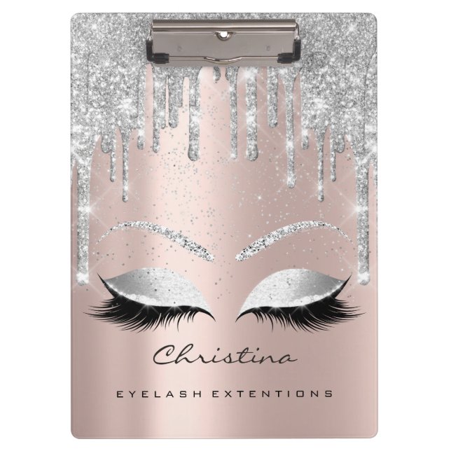 Carpeta De Pinza Artista de maquillaje Browns Lashes Chispean Gris  (Anverso)