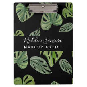Carpeta De Pinza Artista de Maquillaje Jungla Verdor Acuarela Monst