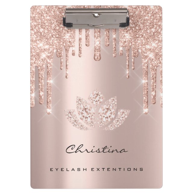 Carpeta De Pinza Artista de maquillaje Marrón Eyelashes Chispas Dia (Anverso)