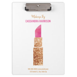 Carpeta De Pinza Artista de maquillaje Secuencia de Oro Belleza acu