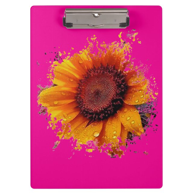 Carpeta De Pinza Artsy Sunflower (Anverso)