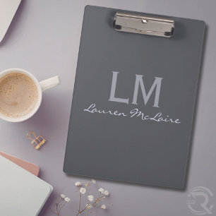 Carpeta De Pinza Asesor Financiero Corporativo Gris Pizarra Elegant