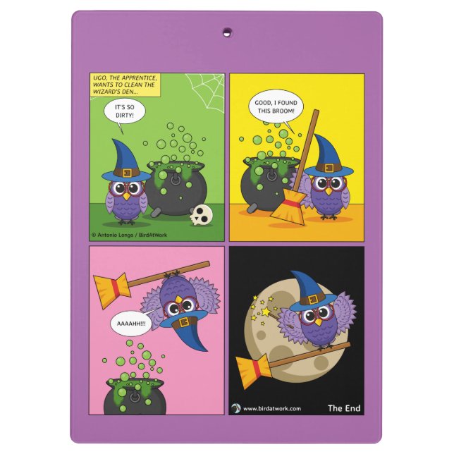 Carpeta De Pinza Asistente para aprendices - Cómic de limpieza (Reverso)