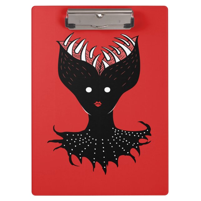Carpeta De Pinza Asombroso Chica Demonio Carácter gótico oscuro con (Anverso)