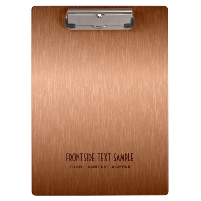 Carpeta De Pinza Aspecto de textura metálica de cobre-marrón (Anverso)