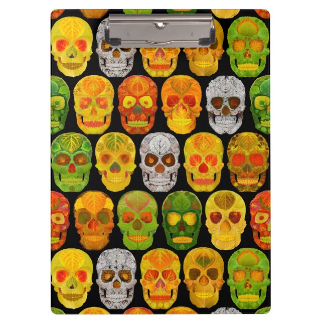 Carpeta De Pinza Aspen Leaf Skulls sin fisuras patrón 2018 (Anverso)