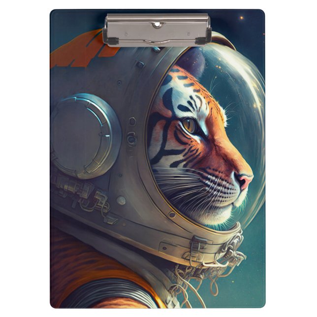 Carpeta De Pinza Astronauta Adorable del Tigre (Anverso)