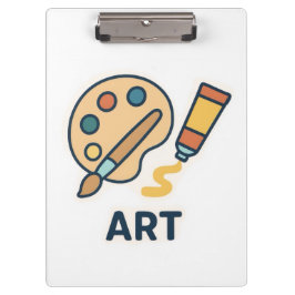 Carpeta De Pinza Asunto del arte - Paleta de pintura y pincel