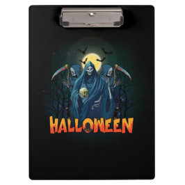 Carpeta De Pinza Asustada Noche de Skeleton Halloween, mi estado de