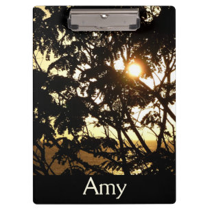 Carpeta De Pinza Atardecer a través de árboles en fotografía tropic