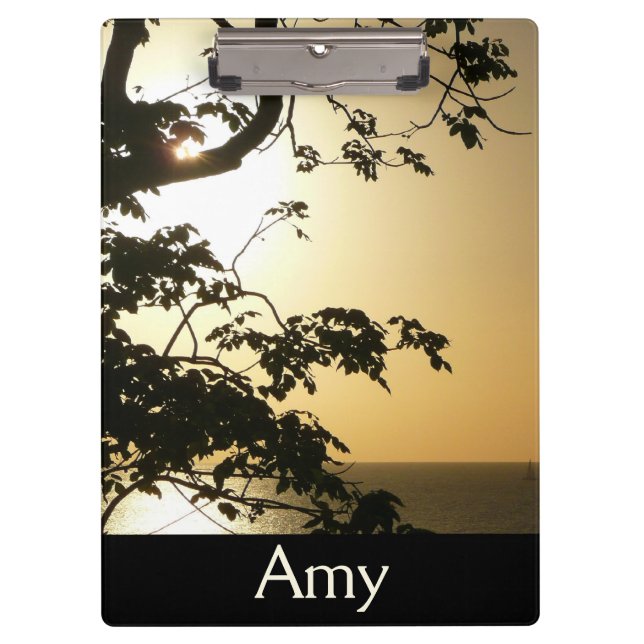 Carpeta De Pinza Atardecer a través de árboles II Fotografía tropic (Anverso)